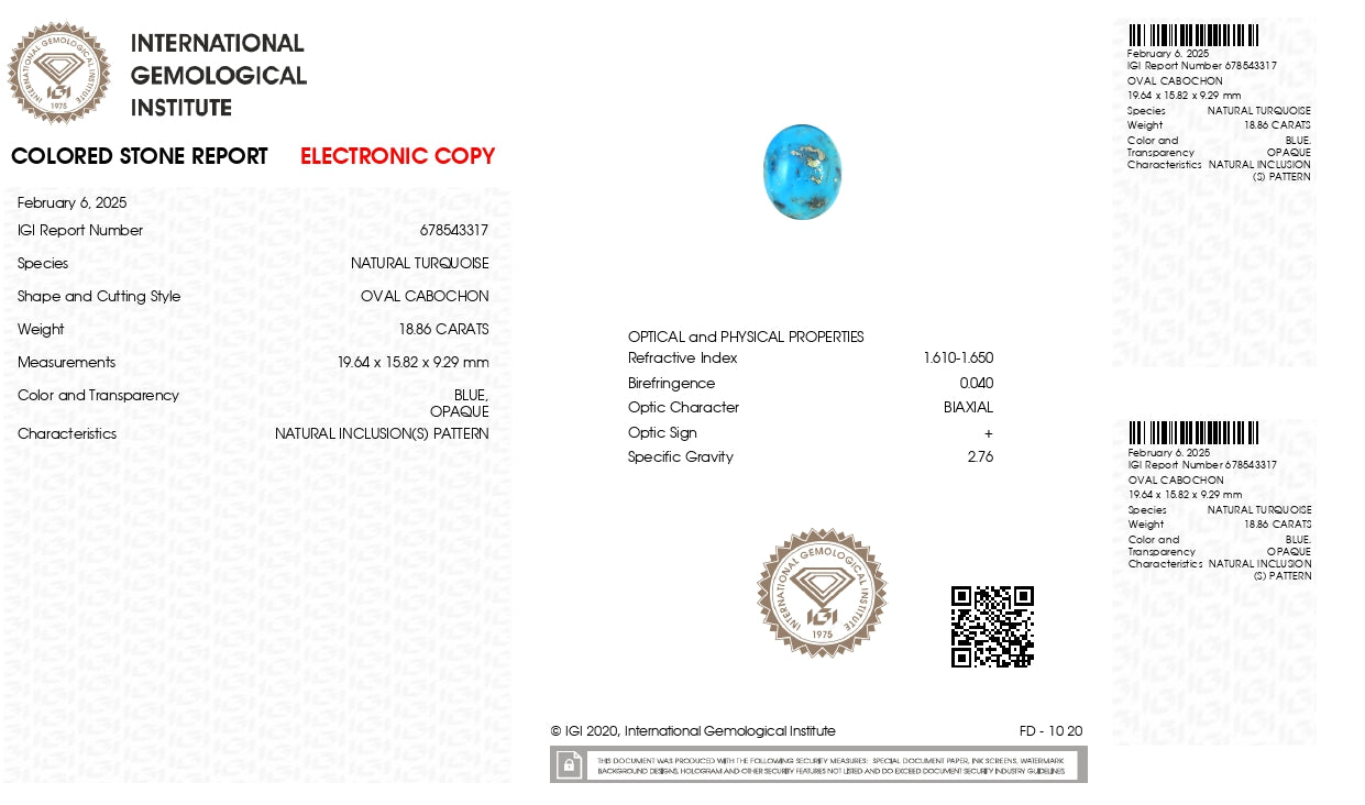 
                    
                      NATURAL TURQUOISE (FIROZA) 18.86 CARATS - Media 6
                    
                  