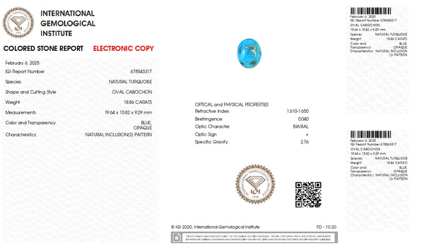 NATURAL TURQUOISE (FIROZA) 18.86 CARATS - Media 6