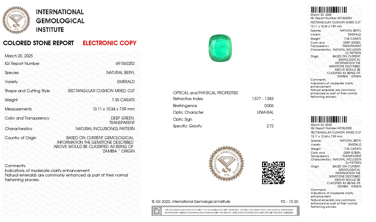 
                    
                      Natural Zambian Emerald (Panna) 7.35 Carats - Media 6
                    
                  