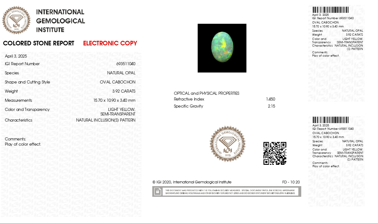 
                    
                      NATURAL OPAL 3.92 CARATS - Media 6
                    
                  