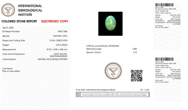 NATURAL OPAL 3.92 CARATS - Media 6