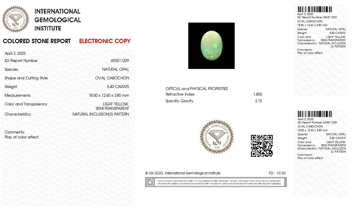 
                    
                      NATURAL OPAL 5.40 CARATS - Media 6
                    
                  