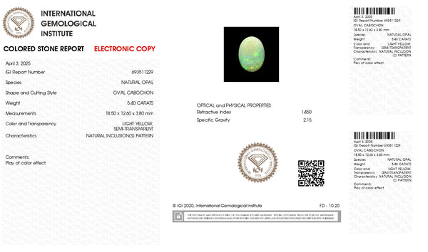NATURAL OPAL 5.40 CARATS - Media 6