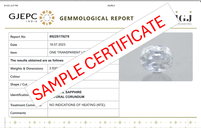 
                    
                      Natural Blue Sapphire (Neelam) 4.98 Carats - Media 7
                    
                  