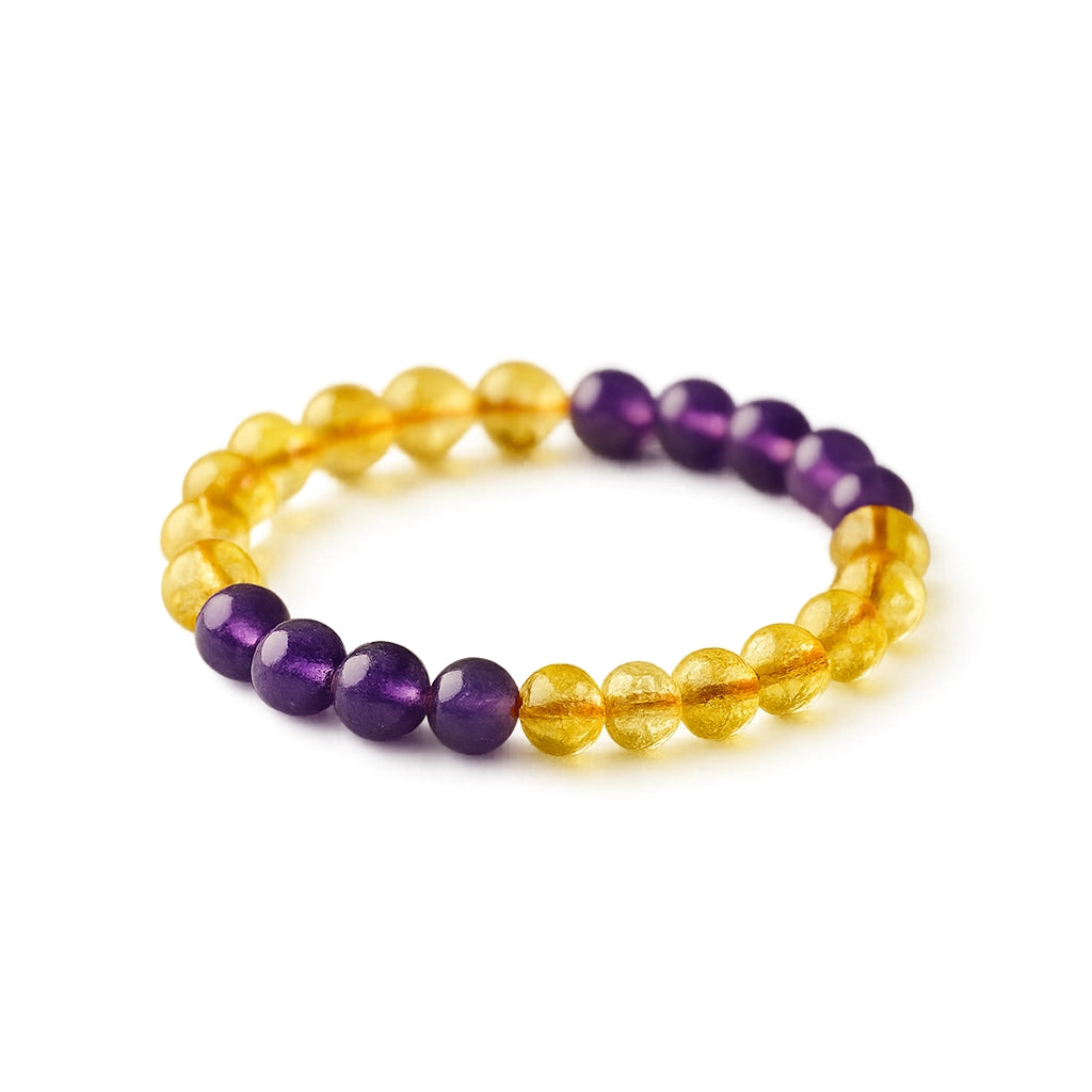Bracelet for Abundance & Luck – Citrine Amethyst Bracelet