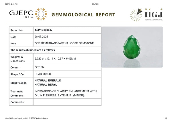 Natural Zambian Emerald (Panna) 6.32 Carats - Media 7