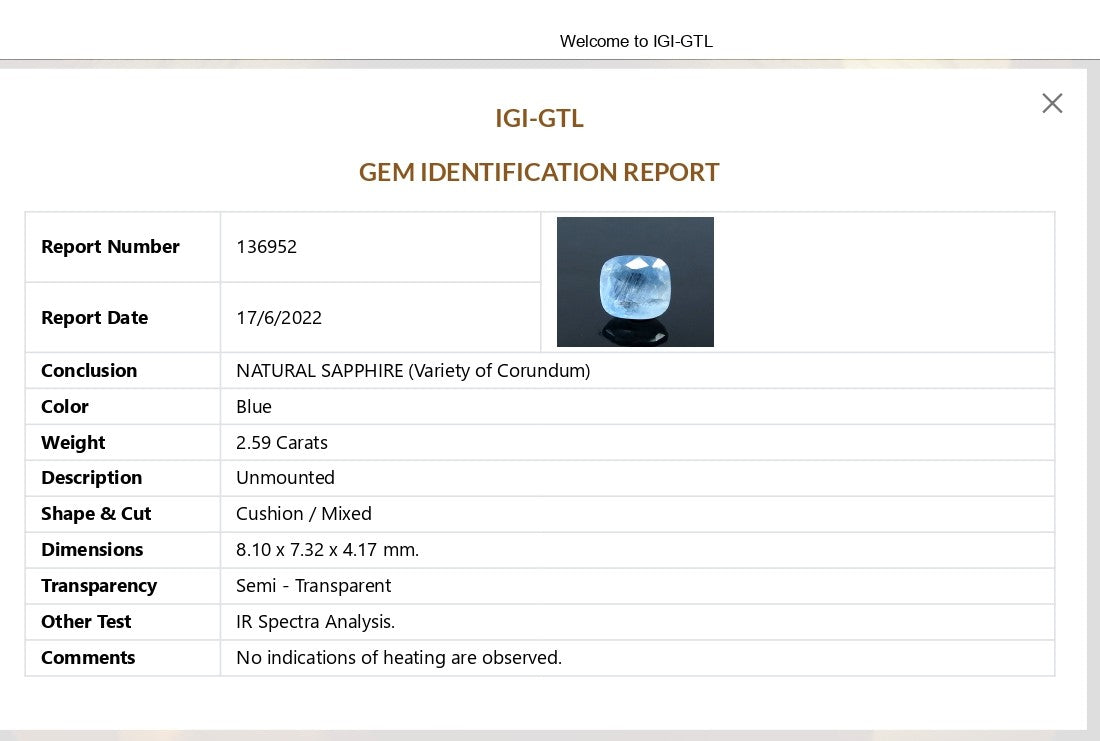 
                    
                      Natural Blue Sapphire (Neelam) 2.59 Carats - Media 6
                    
                  