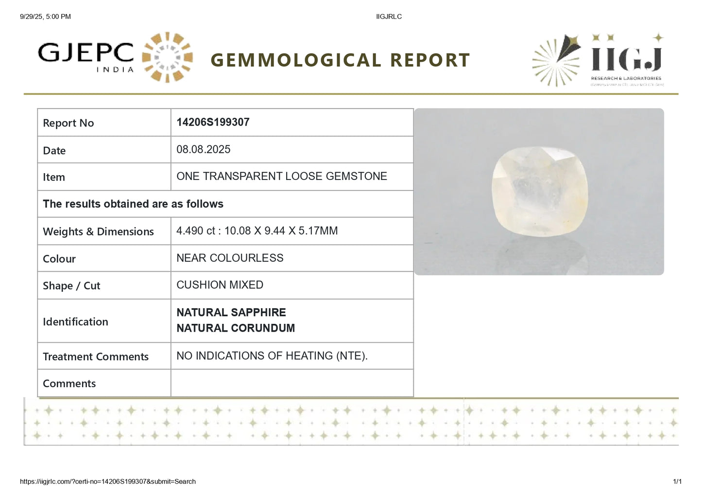 
                    
                      NATURAL WHITE SAPPHIRE 4.49 CARATS - Media 6
                    
                  