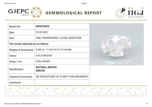 NATURAL ZIRCON 5.54 CARATS - Media 5