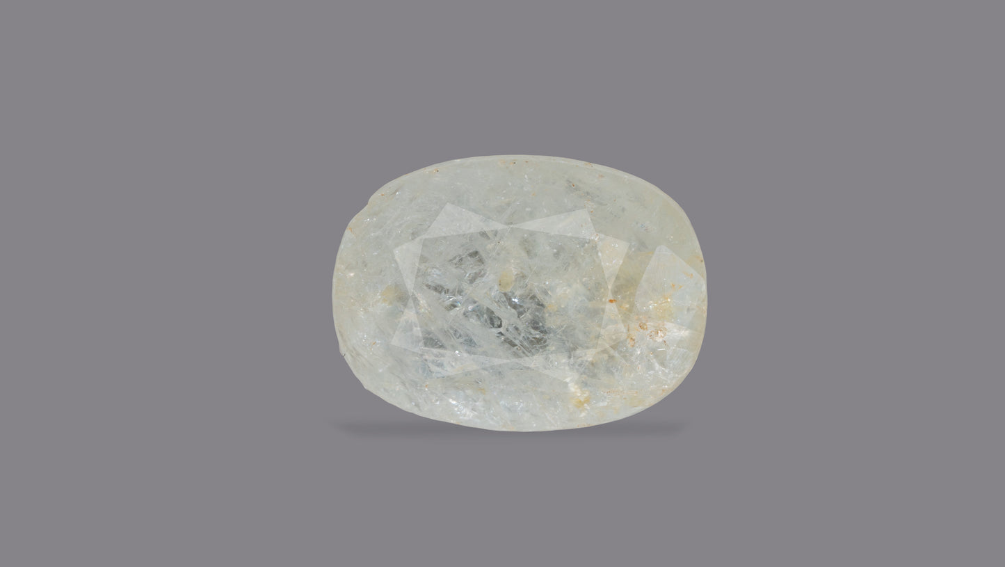 NATURAL WHITE SAPPHIRE 8.10 CARATS - White Sapphire (Safed Pukhraj)