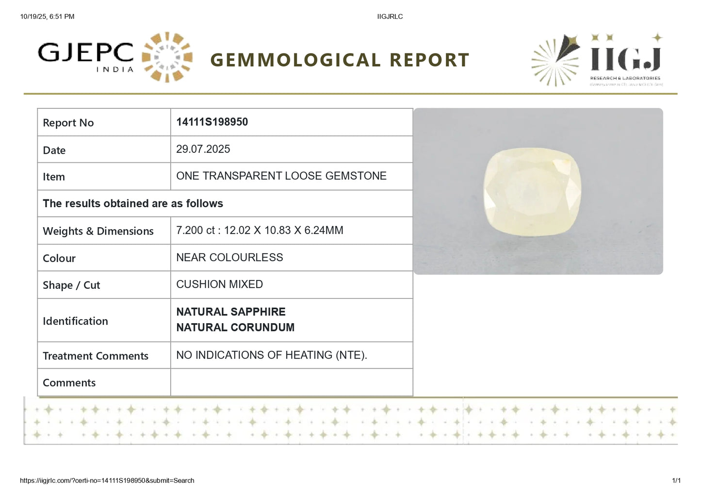 
                    
                      NATURAL WHITE SAPPHIRE 7.20 CARATS - Media 6
                    
                  