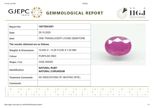 Natural Ruby (Manik) 10.04 Carats - Media 5