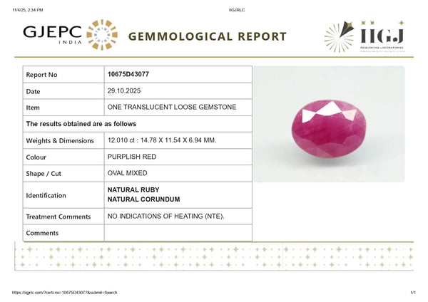 Natural Ruby (Manik) 12.01 Carats - Media 6