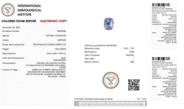 Natural Blue Sapphire (Neelam) 7.50  Carats - Media 6