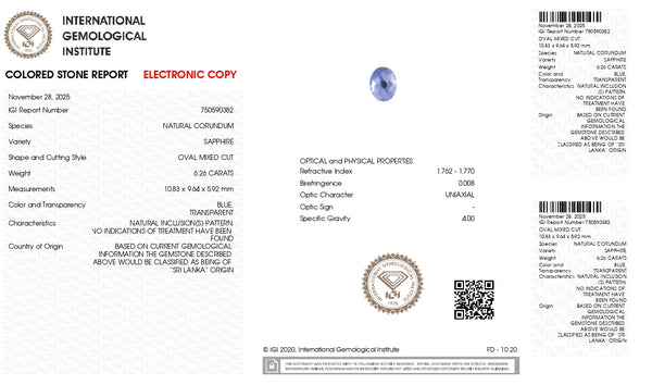 Natural Blue Sapphire (Neelam) 6.26 Carats - Media 7