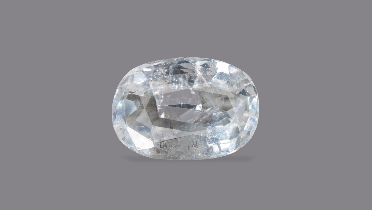 NATURAL WHITE SAPPHIRE 4.02 CARATS - White Sapphire (Safed Pukhraj)