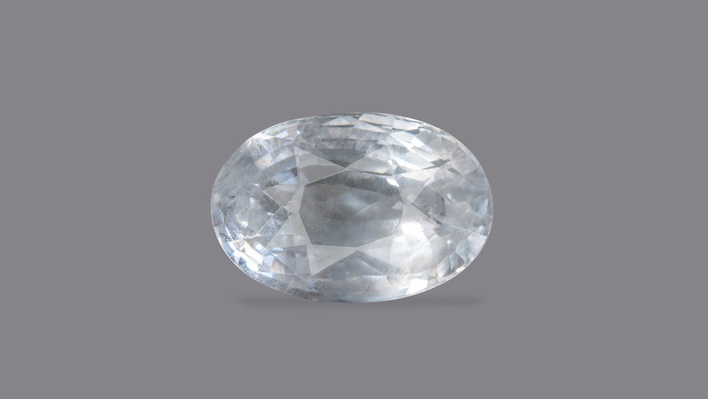 NATURAL WHITE SAPPHIRE 5.20 CARATS - White Sapphire (Safed Pukhraj)