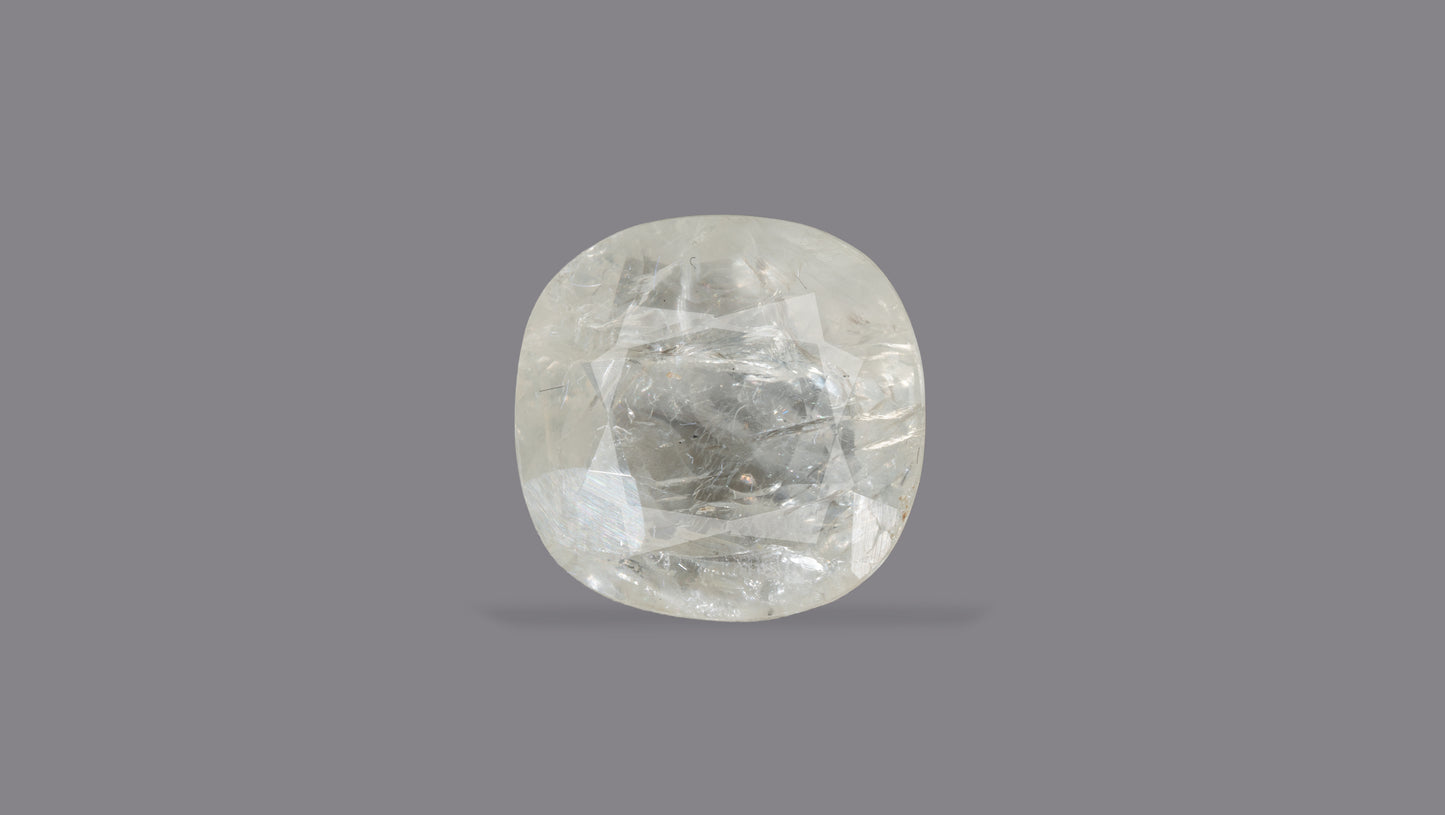 NATURAL WHITE SAPPHIRE 5.71 CARATS - White Sapphire (Safed Pukhraj)