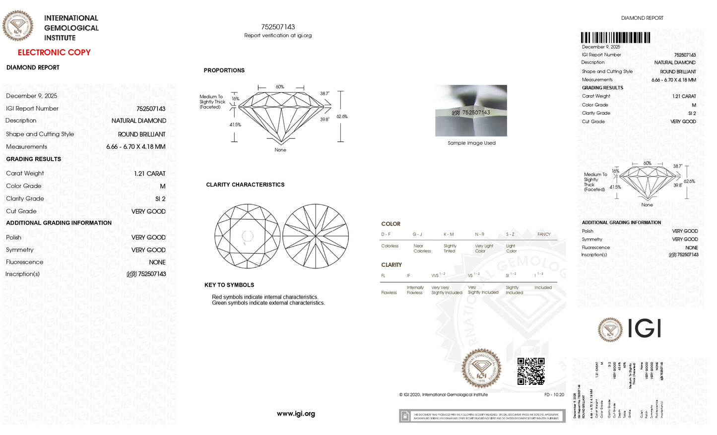 NATURAL DIAMOND 1.21 CARATS - Media 3