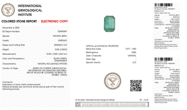 Natural Zambian Emerald (Panna) 10.58 Carats - Media 6