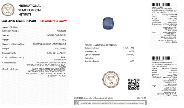 Natural Blue Sapphire (Neelam) 7.00 Carats - Media 6