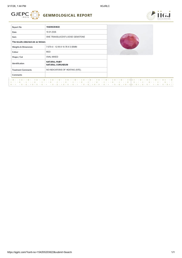 Natural African Ruby (Manik) 7.67 Carats - Media 6