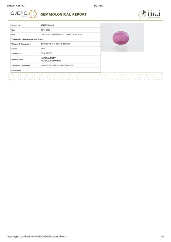 Natural Ruby (Manik) 4.69 Carats - Media 6