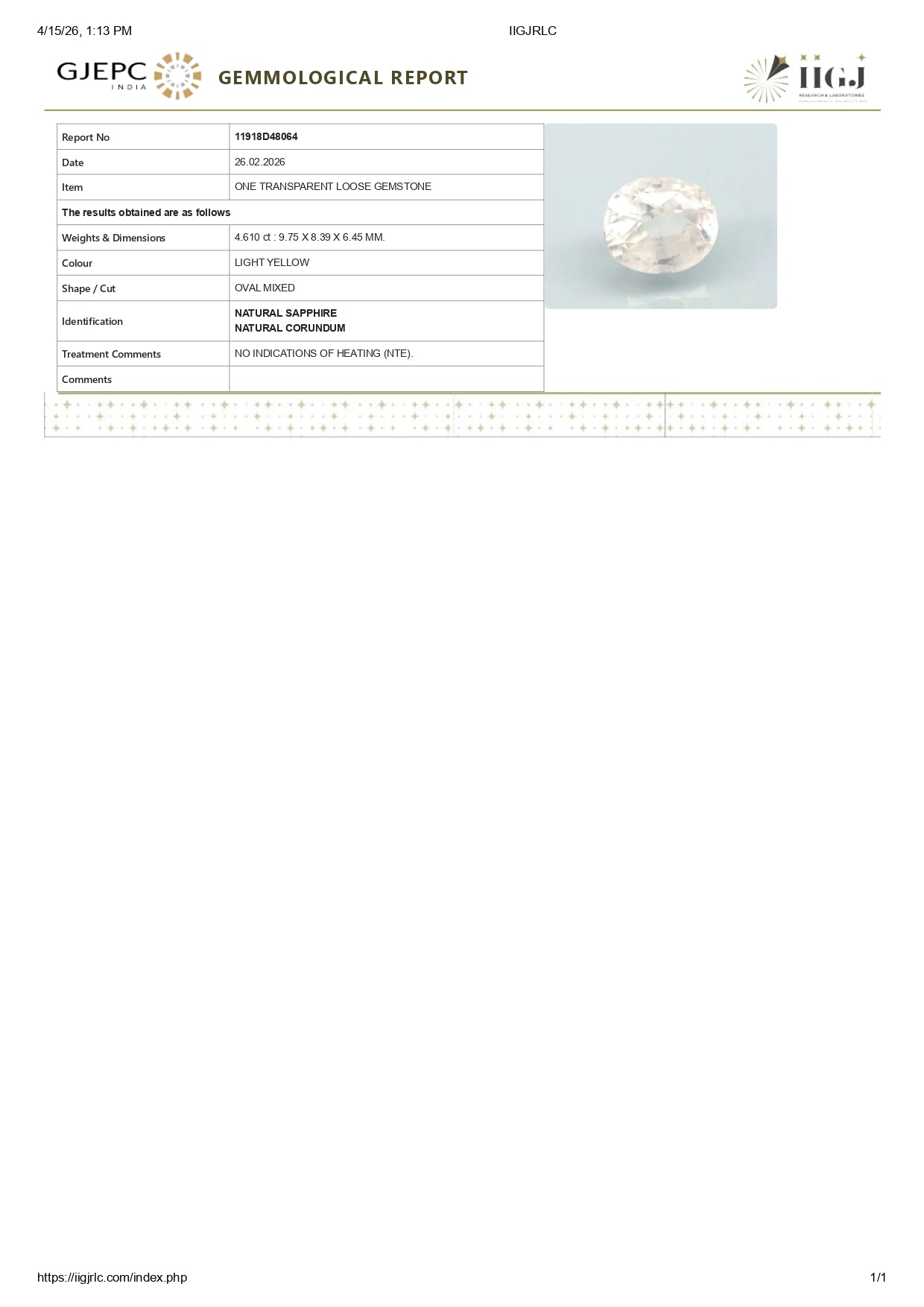 
                    
                      Natural White Sapphire 4.61 Carats - Media 5
                    
                  