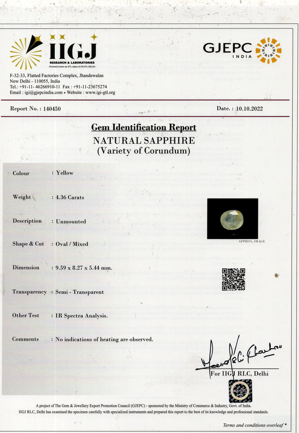 Natural Yellow Sapphire (Pukhraj) 4.36 Carats - Media 6