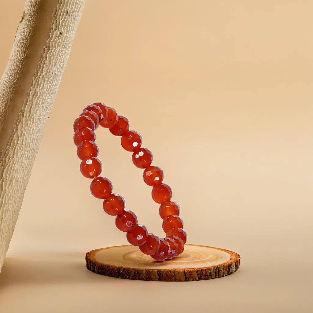 Faceted Carnelian Bracelet