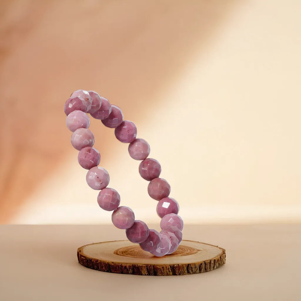 Faceted Rhodonite Bracelet