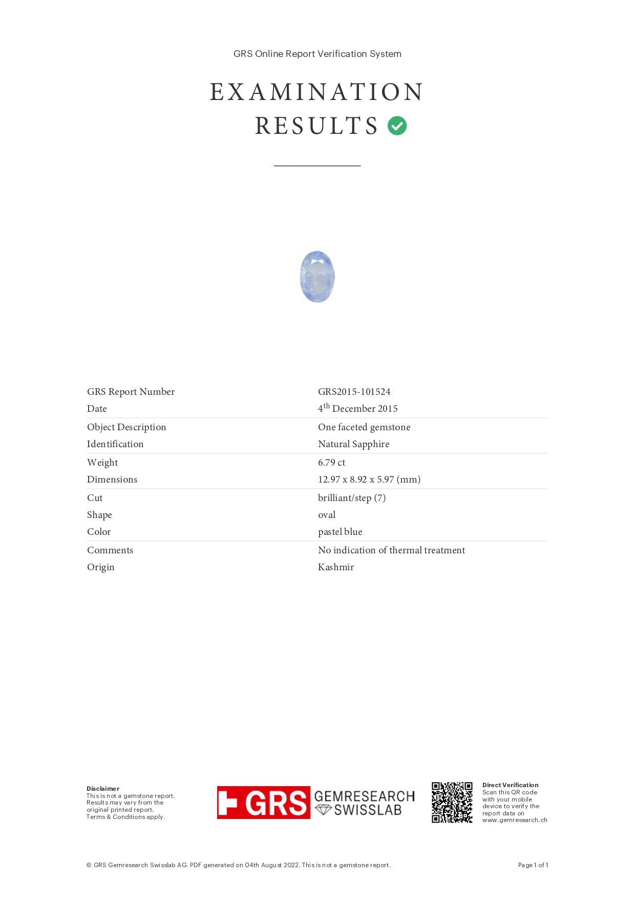 
                    
                      Kashmir Blue Sapphire (Neelam) 6.79 Carats - Media 6
                    
                  