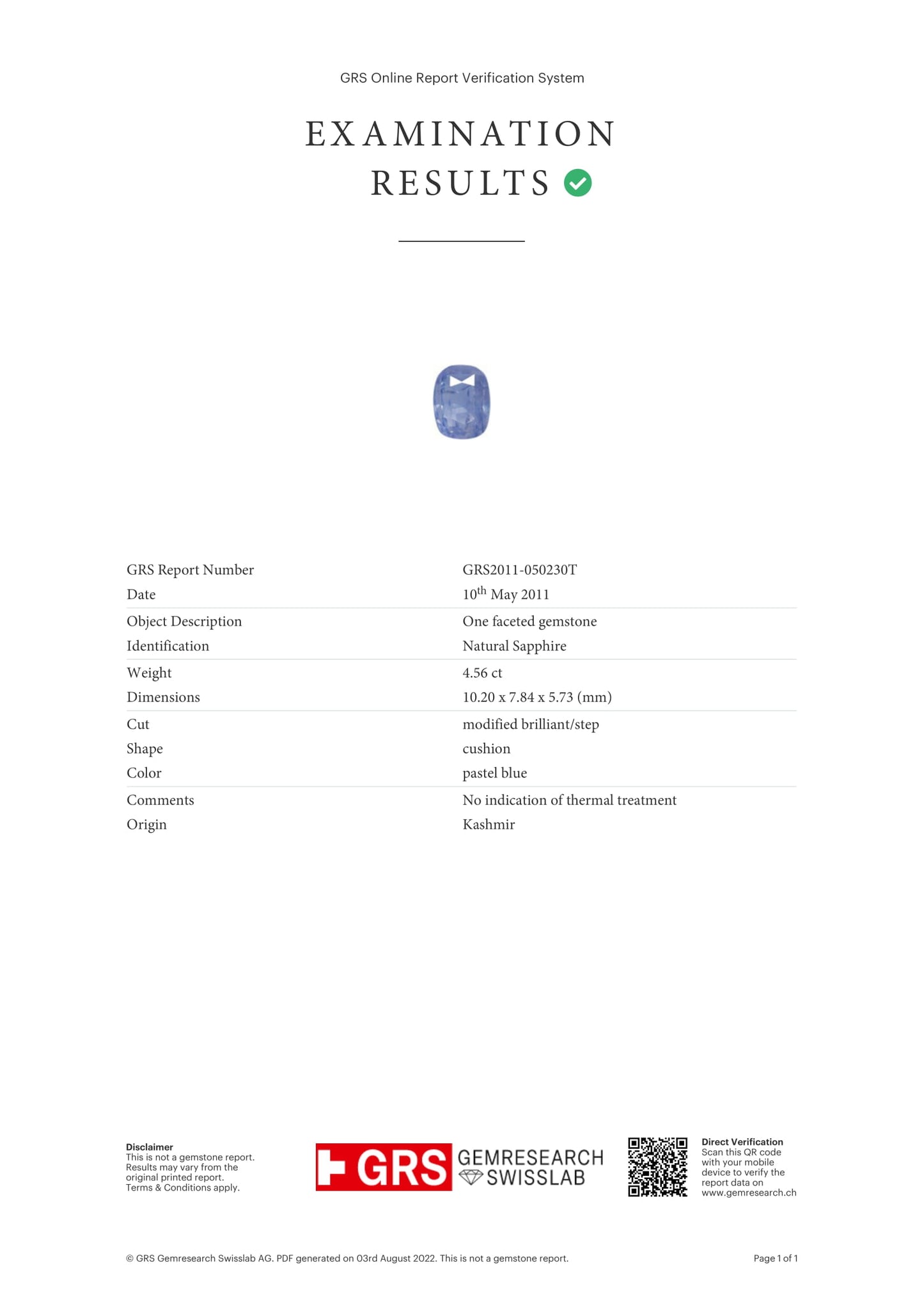 
                    
                      Kashmir Blue Sapphire (Neelam) 4.56 Carats - Media 6
                    
                  