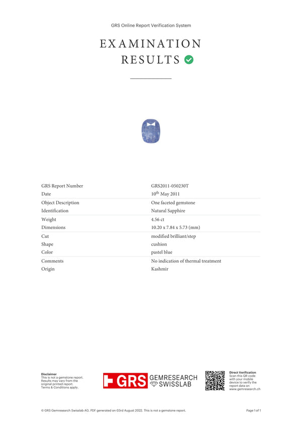 Kashmir Blue Sapphire (Neelam) 4.56 Carats - Media 6