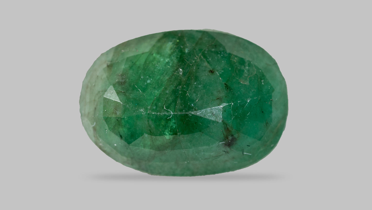 Minor Oil Natural Zambian Emerald (Panna) 6.07 Carats - Media 2