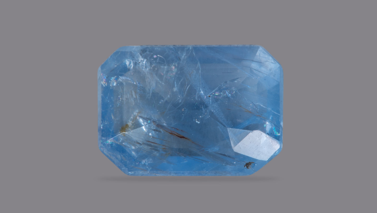 Natural Blue Sapphire (Neelam) 4.69 Carats - Media 2