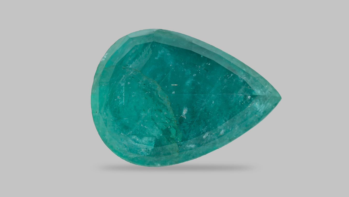 Minor Oil Natural Zambian Emerald (Panna) 12.43 Carats - Media 2