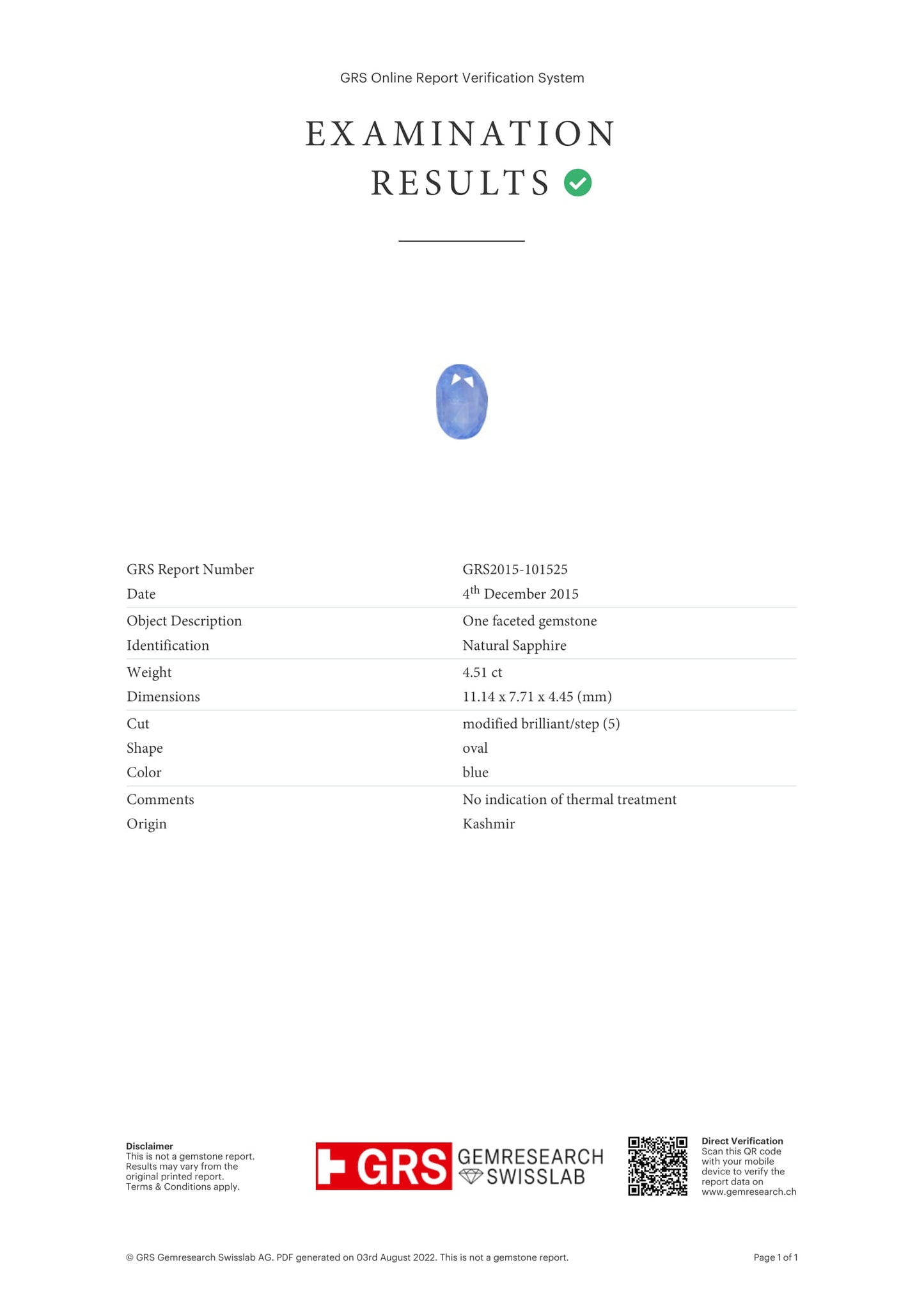
                    
                      Kashmir Blue Sapphire (Neelam) 4.51 Carats - Media 6
                    
                  