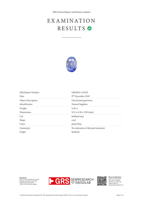 Kashmir Blue Sapphire (Neelam) 2.28 Carats - Media 6