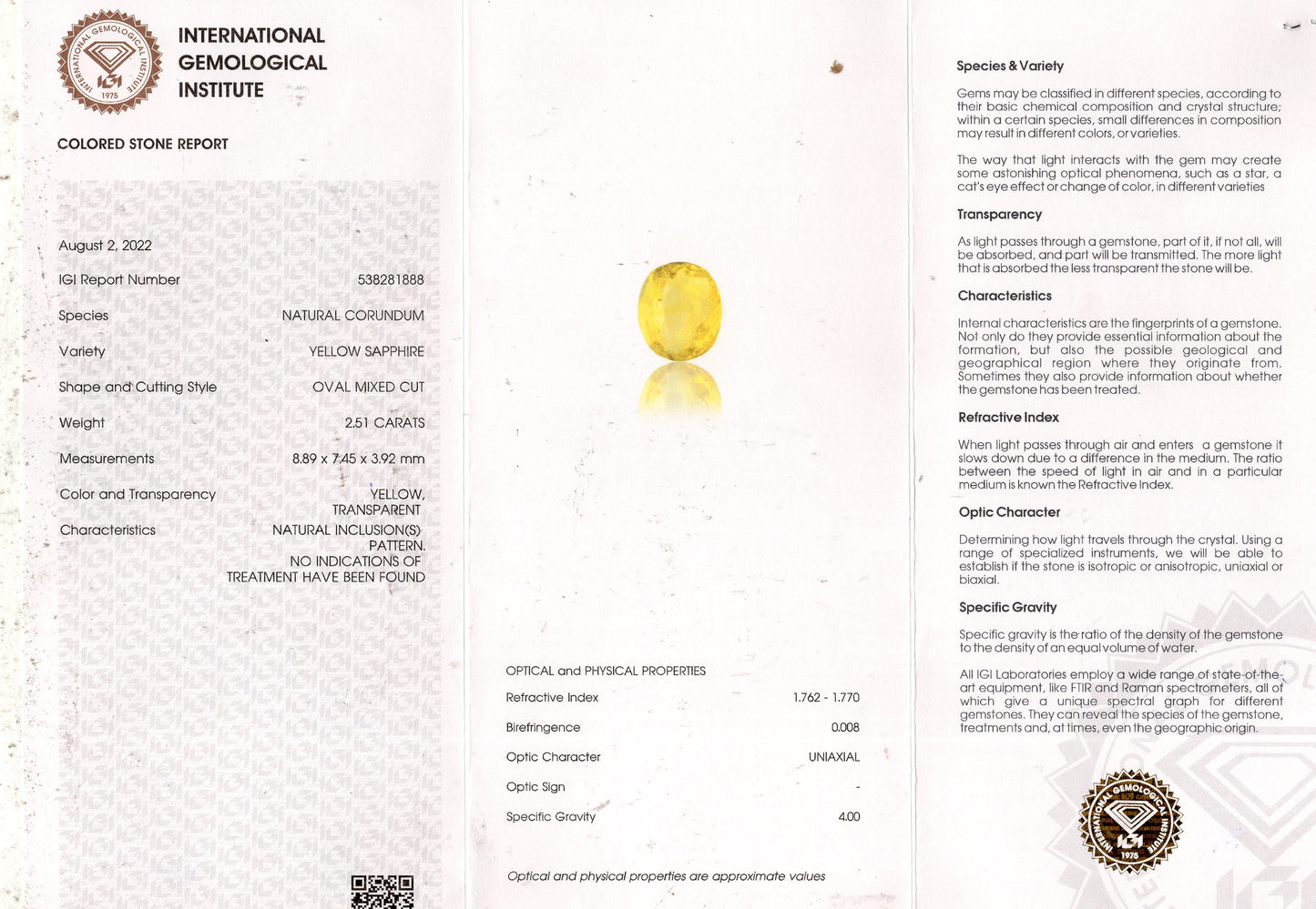 
                    
                      Natural Yellow Sapphire (Pukhraj) 2.51 Carats - Media 6
                    
                  