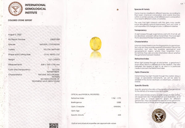 Natural Yellow Sapphire (Pukhraj) 2.51 Carats - Media 6