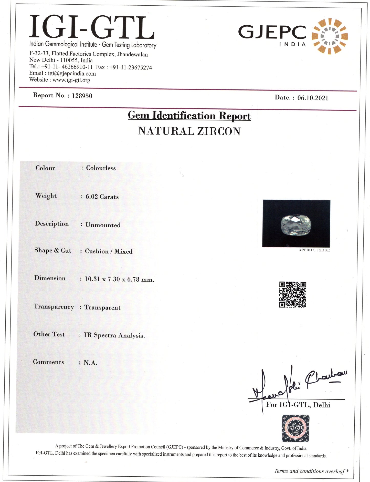 
                    
                      NATURAL ZIRCON 6.02 CARATS - Media 6
                    
                  