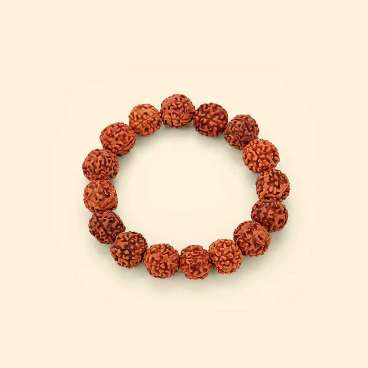 5 mukhi rudraksha bracelet acharya lavbhushan, rudraksha bead bracelet, universal rudraksha, peace clarity symbol, spiritual protection bracelet, meditation wear rudraksha, daily wear spiritual bracelet, sacred rudraksha jewelry
