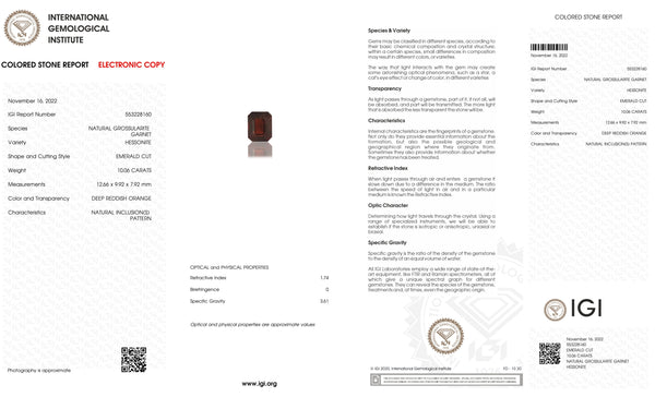 NATURAL HESSONITE (GOMED) 10.06 CARATS - Media 6