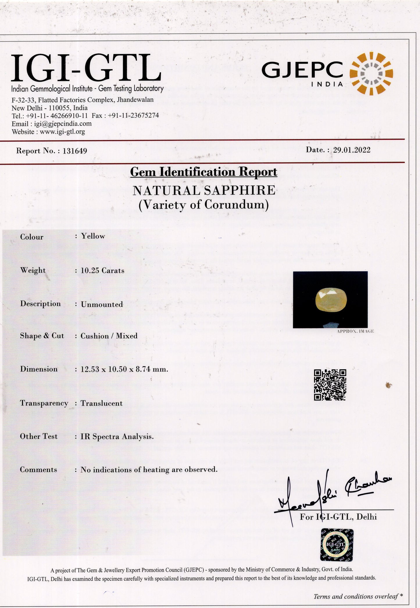 
                    
                      Natural Yellow Sapphire (Pukhraj) 10.25 Carats - Media 5
                    
                  