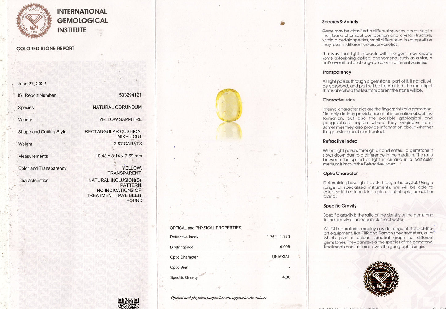 
                    
                      Natural Yellow Sapphire (Pukhraj) 2.87 Carats - Media 6
                    
                  