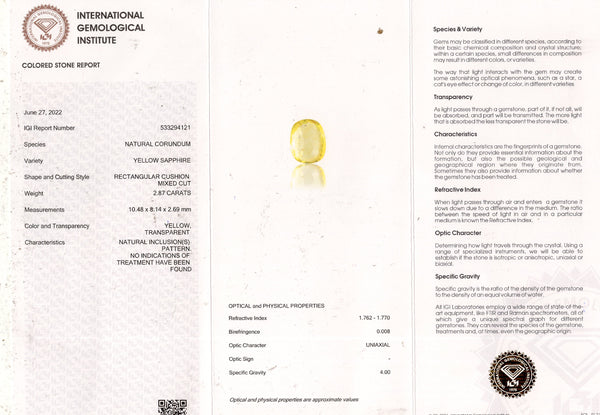 Natural Yellow Sapphire (Pukhraj) 2.87 Carats - Media 6