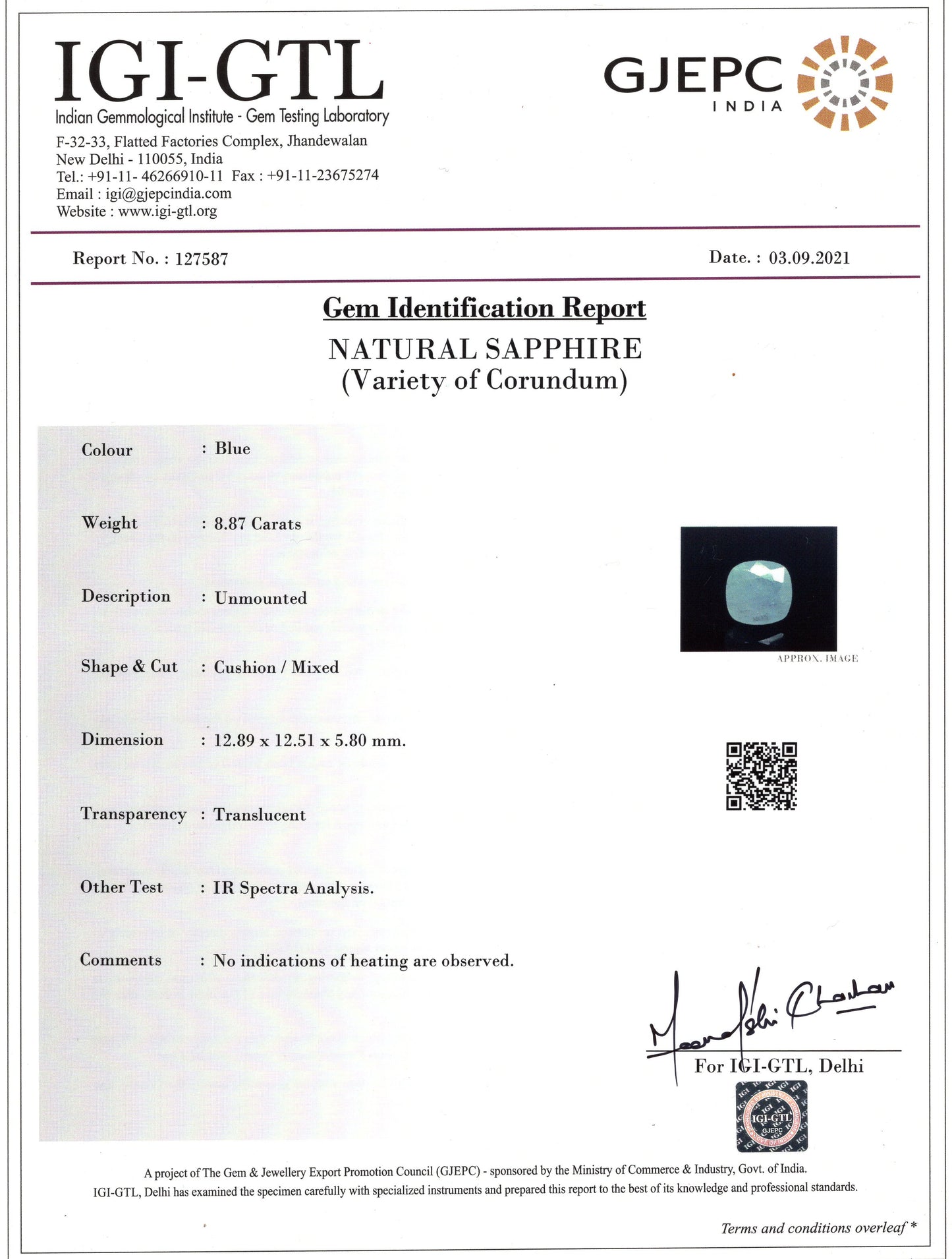 
                    
                      Natural Blue Sapphire (Neelam) 8.87 Carats - Media 6
                    
                  