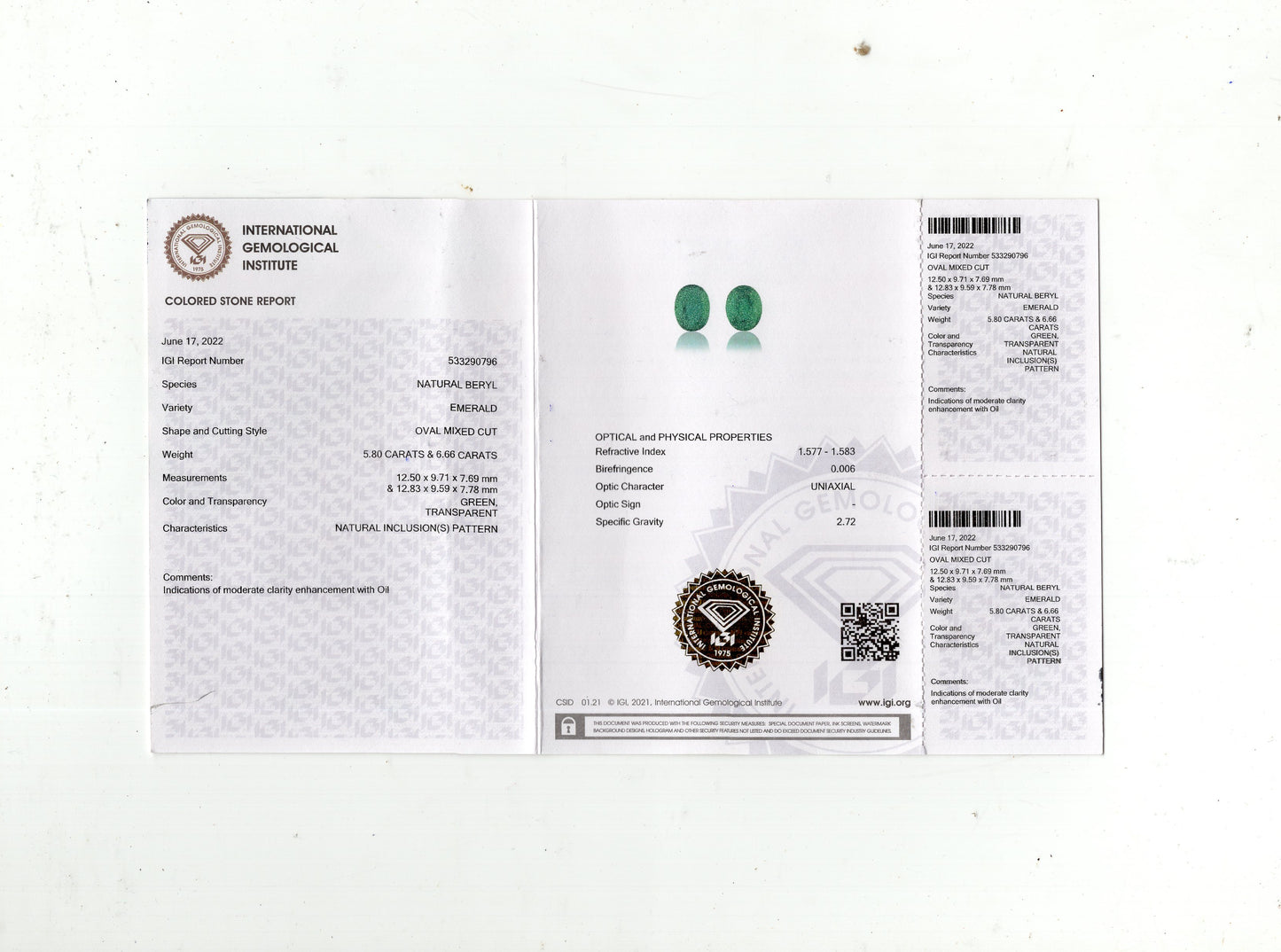 
                    
                      Natural Zambian Emerald (Panna) 12.50 Carats - Media 5
                    
                  