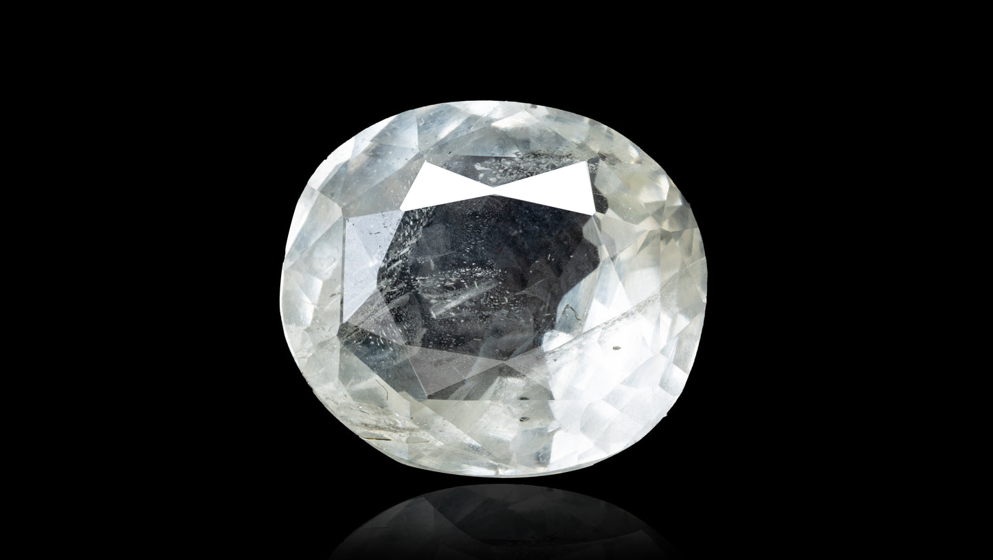 NATURAL WHITE SAPPHIRE 4.86 CARATS - White Sapphire (Safed Pukhraj)